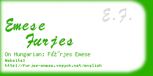 emese furjes business card